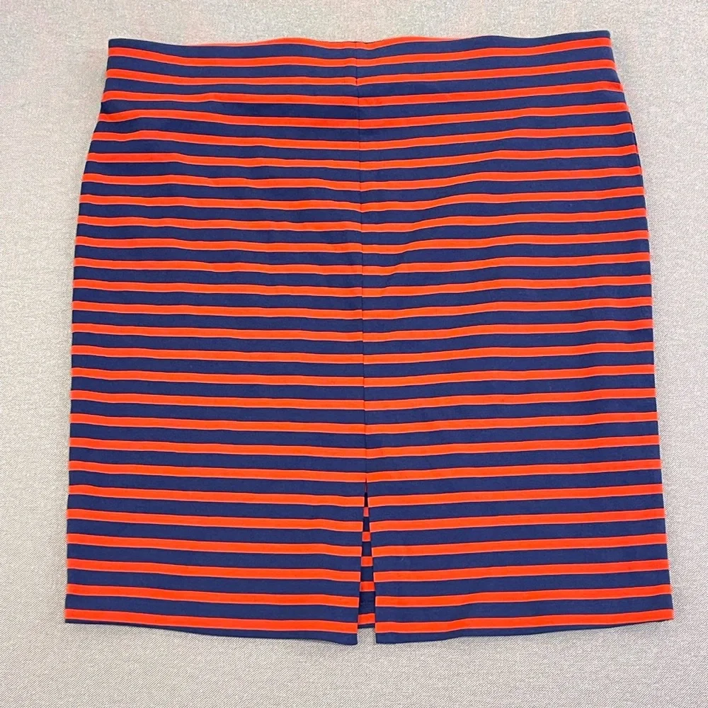 Old Navy Blue Orange Striped‎ Mini Skirt Stretch Bodycon XL